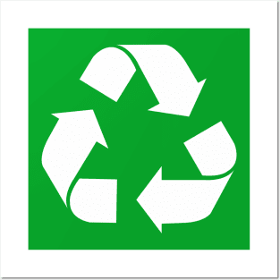 White Reduce, Reuse, Recycle, Repurpose, living green Posters and Art